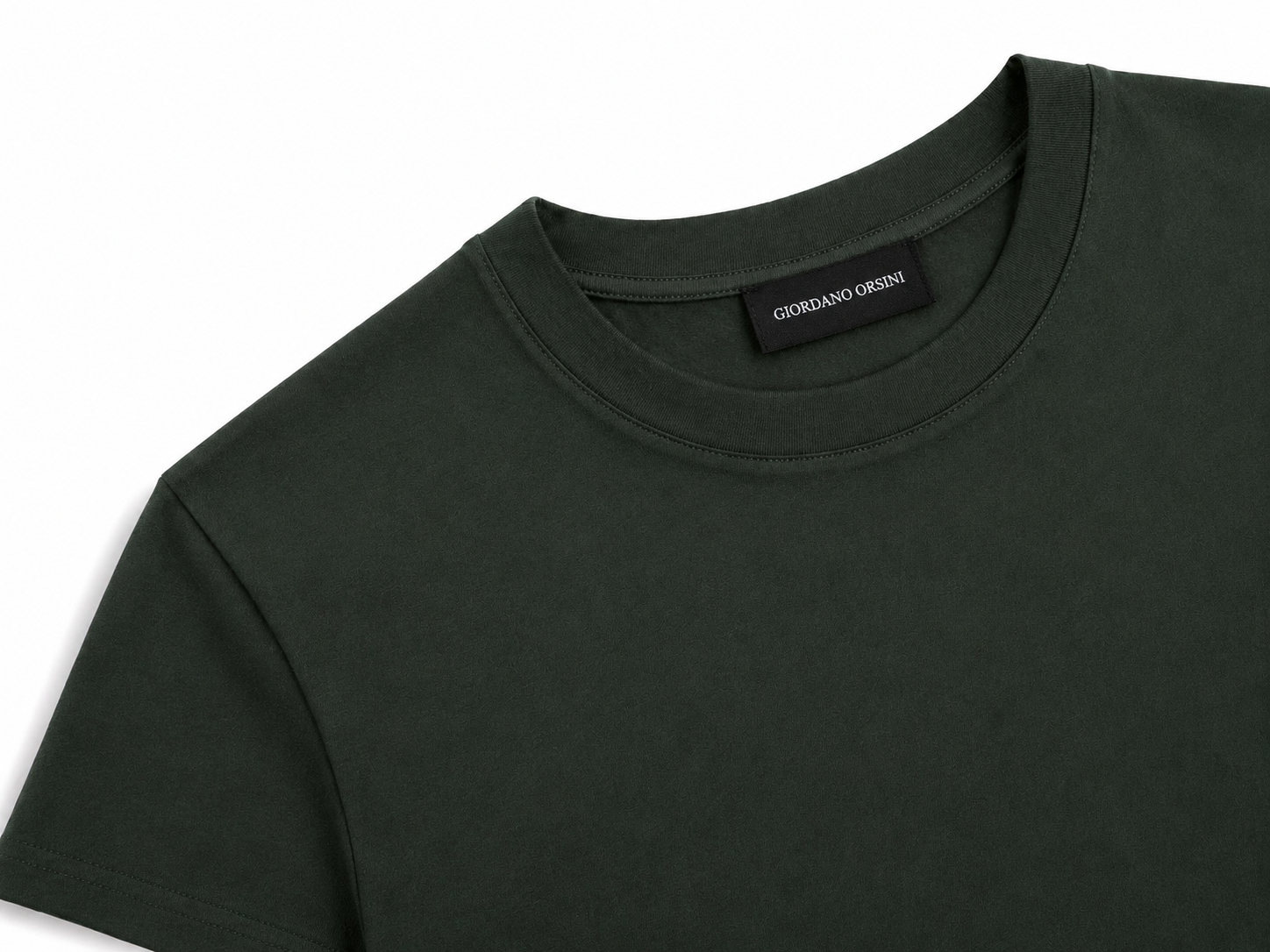 T-Shirt Giordano Orsini in Cotone Premium Verde Bosco
