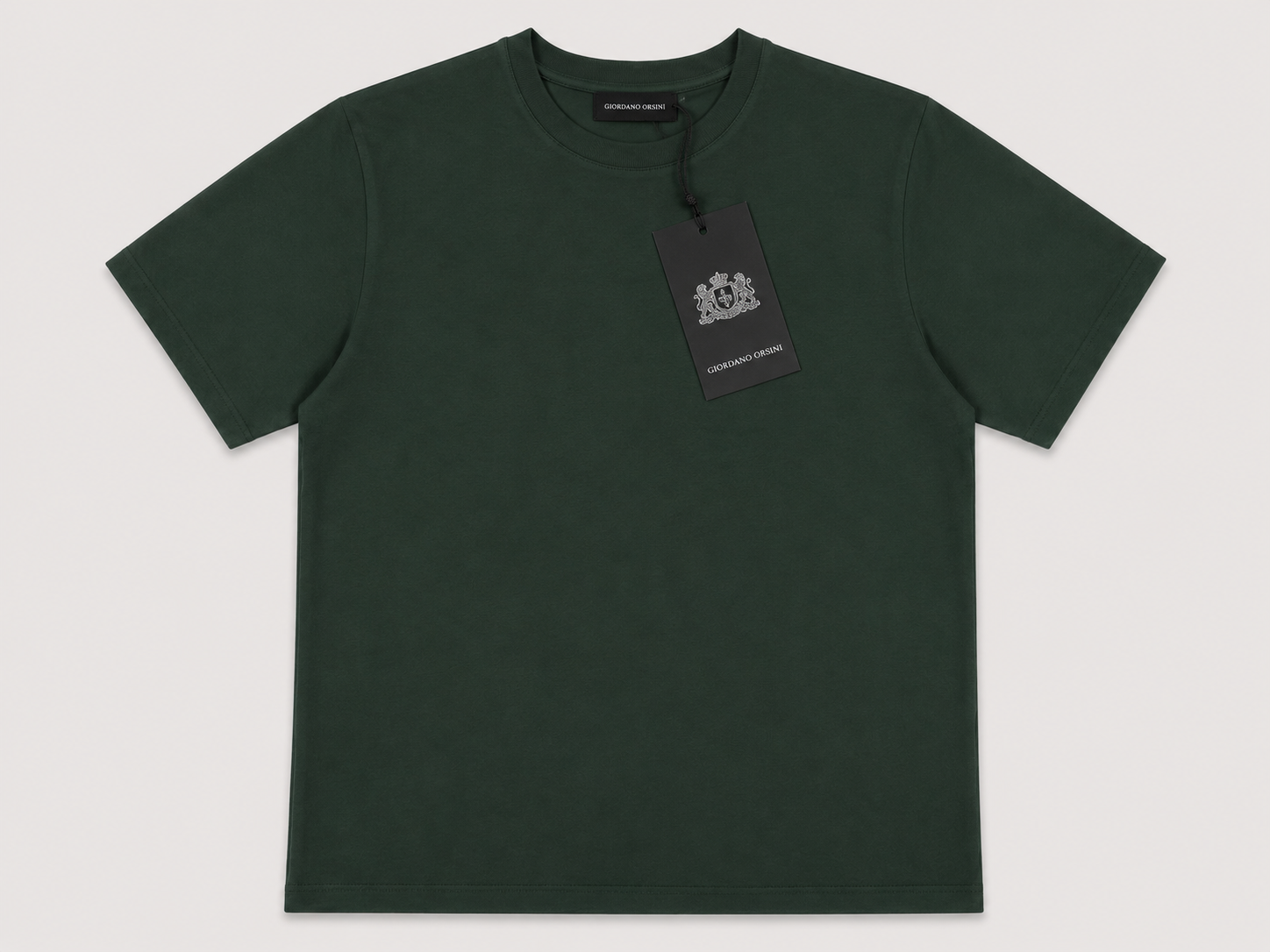 T-Shirt Giordano Orsini in Cotone Premium Verde Bosco