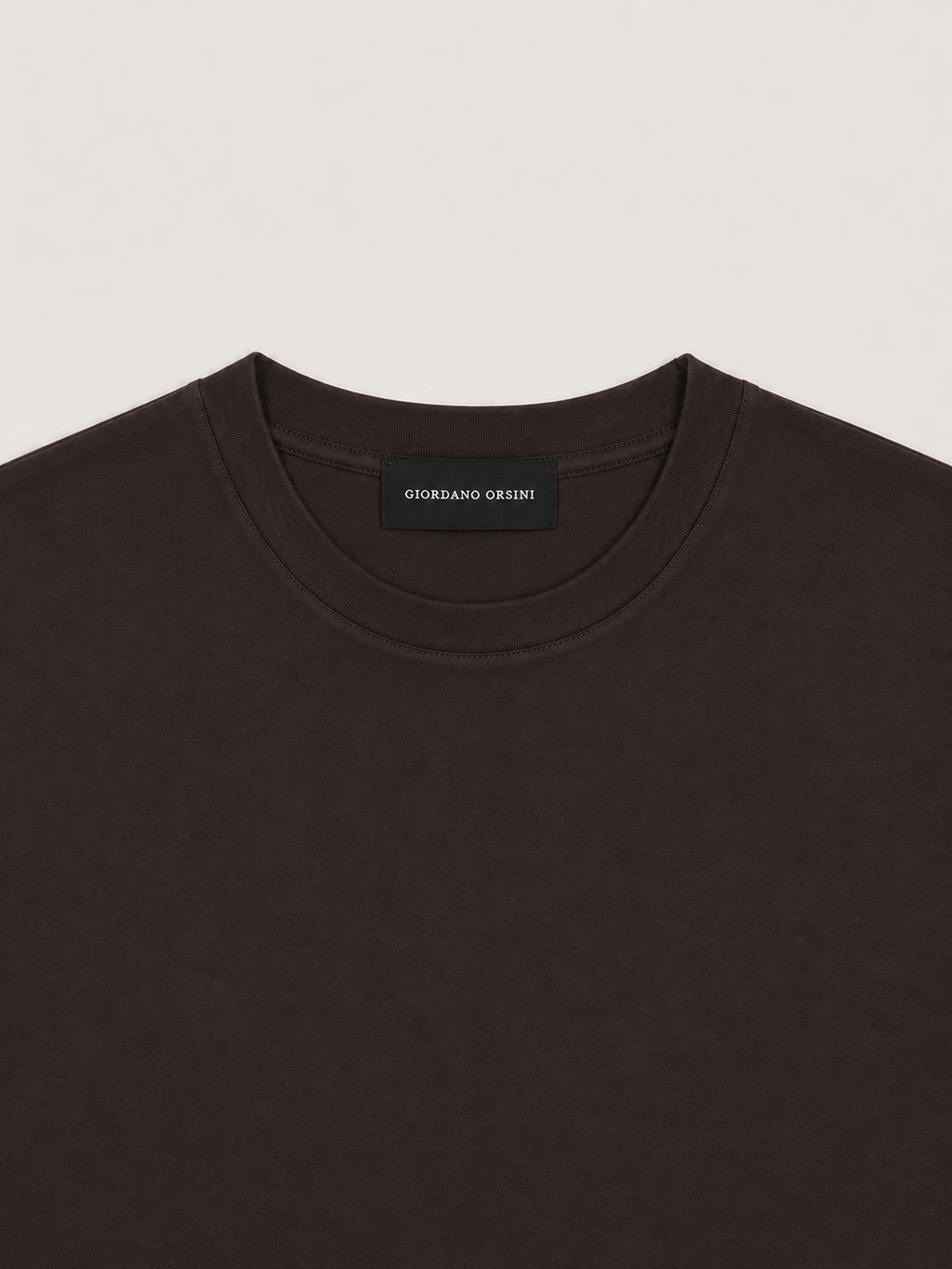 T-Shirt Uomo Giordano Orsini in Cotone Premium – Marrone Cioccolato