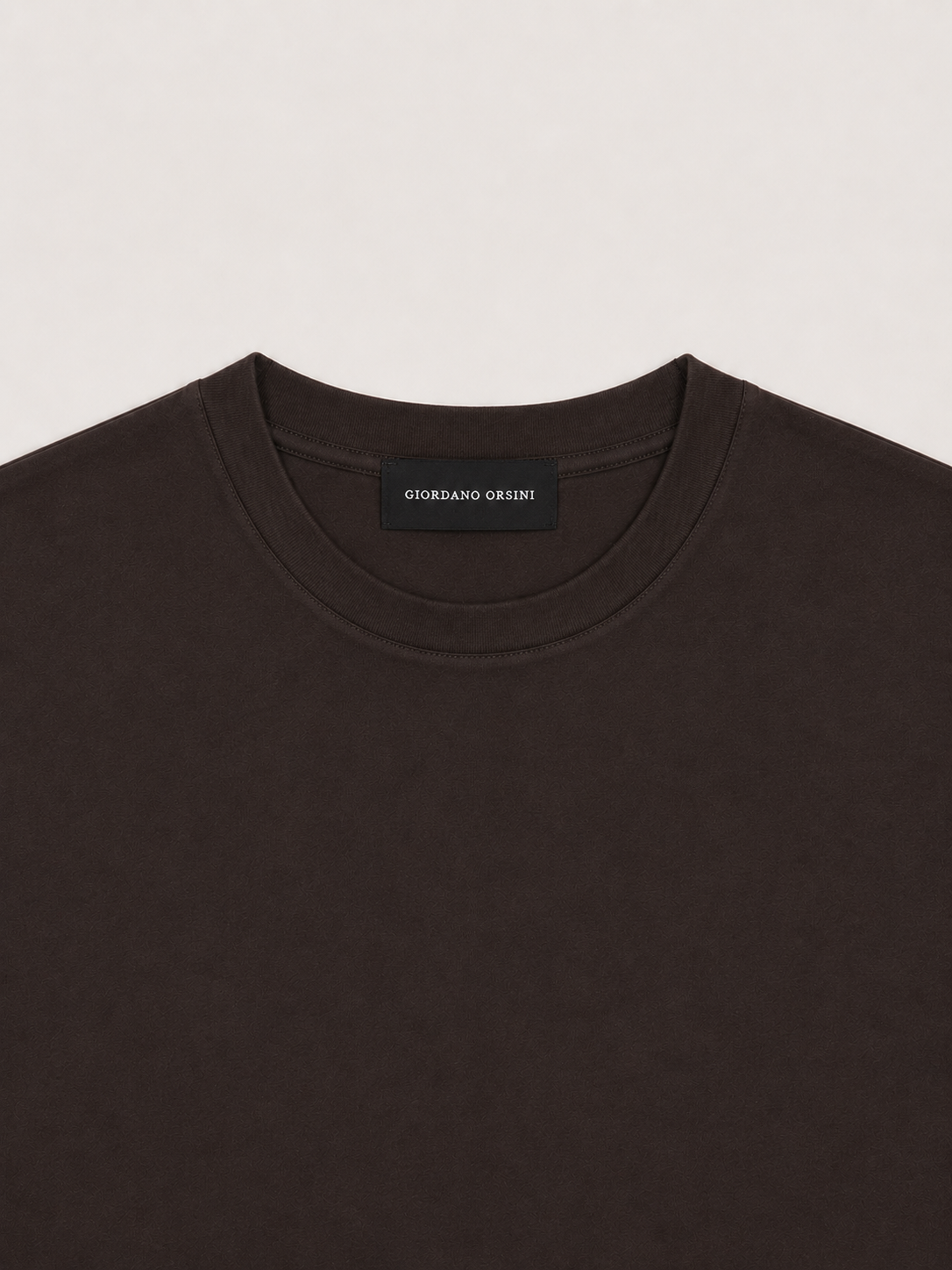 T-Shirt Uomo Giordano Orsini in Cotone Premium – Marrone Cioccolato