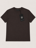 T-Shirt Uomo Giordano Orsini in Cotone Premium – Marrone Cioccolato