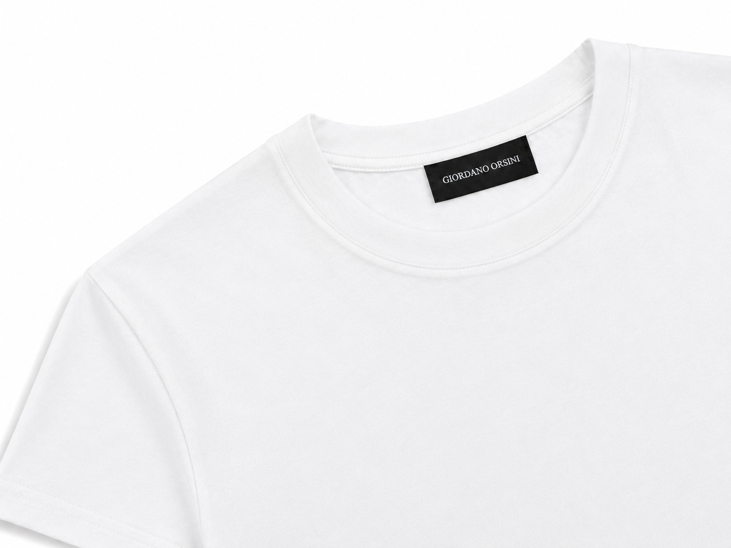 T-Shirt Uomo Giordano Orsini in Cotone Premium – Bianca